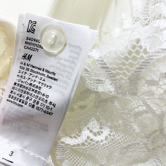 Divided Beautiful Pleated Lace Chiffon Skirt White Black 6 - Picture 8 of 9